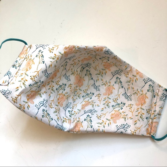 NEW Adult Cotton Cloth Face Mask Squirrel Print - Picture 2 of 8